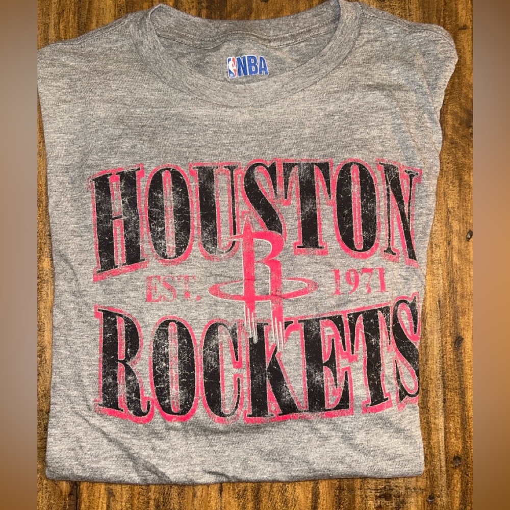 NBA Houston Rockets Men’s XL Grey Graphic T-Shirt